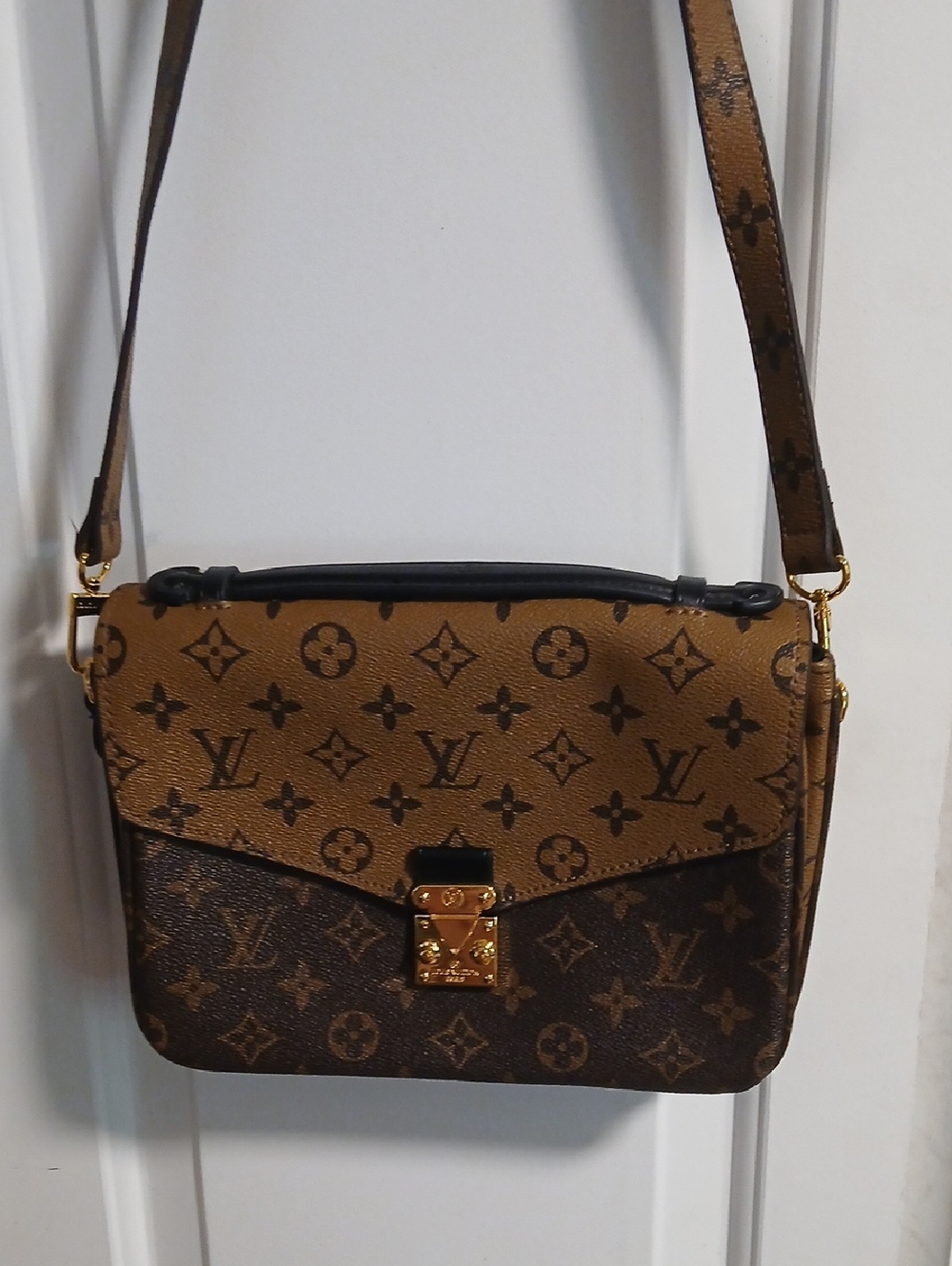 Louis Vuitton Two-Tone Monogram Crossbody in Tan and Dark Brown
